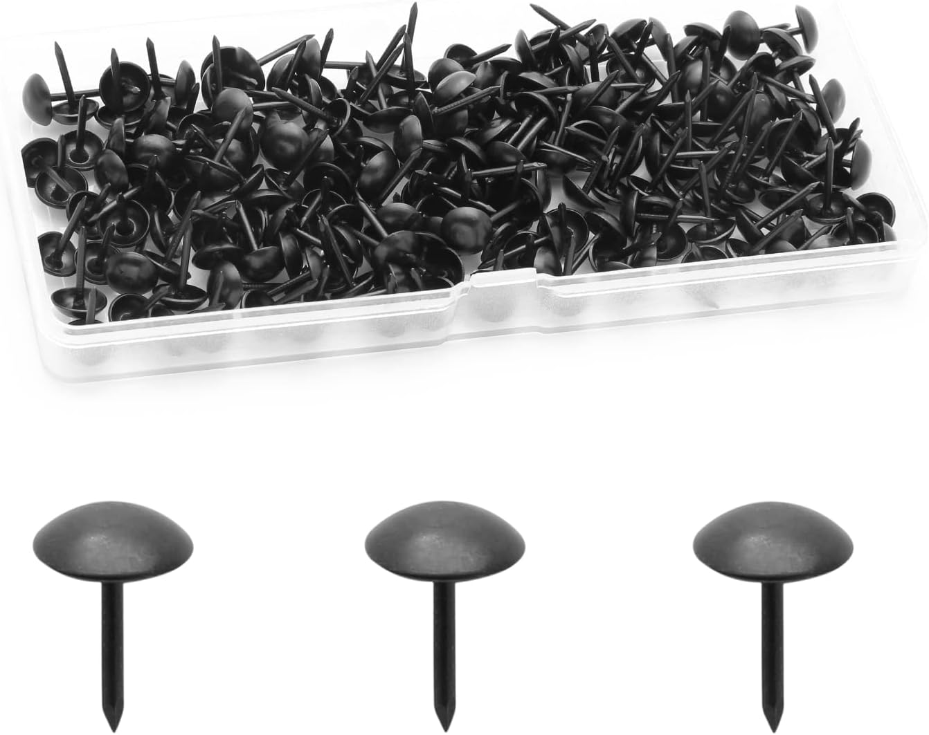 200 tachuelas decorativas de metal para el pulgar, tachuelas vintage de 27 x 12 pulgadas, tachuelas de tapicería resistentes para sofá, muebles,