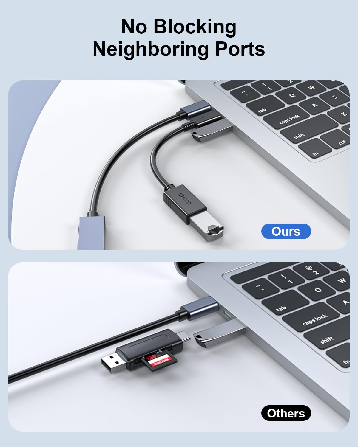 Adaptador USB C a USB, USB C macho a USB 3.0 hembra, adaptador OTG cable Thunderbolt3 a USB compatible con MacBook ProAir 2022 2020, iPad Pro 2022,
