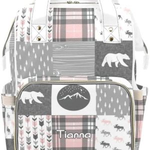 Antler Little Man Woodland – Bolsas de pañales a cuadros con nombre para mamá, mochila de lactancia, bolsas de bebé, regalos para mujeres, Multi 2, Antler Little Man Woodland – Bolsas de pañales a cuadros con nombre para mamá, mochila de lactancia, bolsas de bebé, regalos para mujeres, Multi 2,