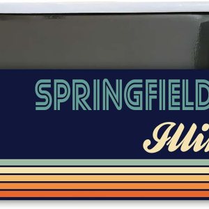 Springfield Illinois Souvenir – Imán rectangular para nevera, 4.75 x 2 pulgadas, diseño retro Springfield Illinois Souvenir – Imán rectangular para nevera, 4.75 x 2 pulgadas, diseño retro