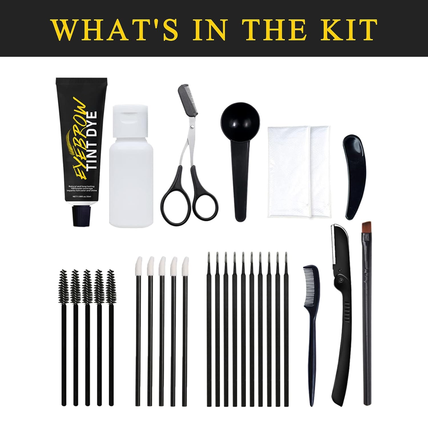 Kit de maquillaje de cejas, juego de color granate para cejas, fácil de usar, seguro y profesional, coloración de cabello para uso doméstico, larga