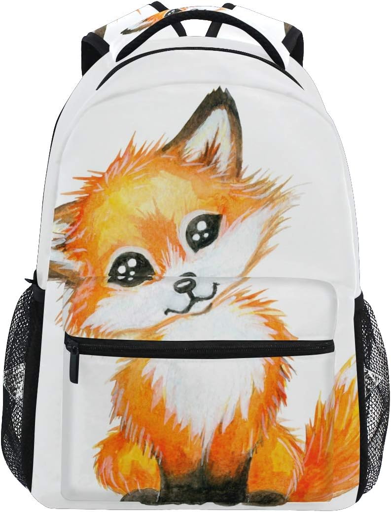 ALAZA Elegante mochila grande personalizada portátil iPad Tablet viaje mochila escolar con múltiples bolsillos, Zorro, Computadora portátil