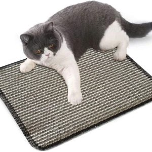 Tapete rascador para gatos, de sisal natural, almohadilla rascador para gatos y garras para proteger muebles (11.8 x 15.7 pulgadas, gris) Tapete rascador para gatos, de sisal natural, almohadilla rascador para gatos y garras para proteger muebles (11.8 x 15.7 pulgadas, gris)