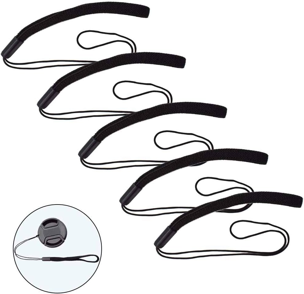 Paquete de 5 tapones elásticos para lentes que evitan que se pierda la tapa del objetivo, compatible con cámaras réflex digitales