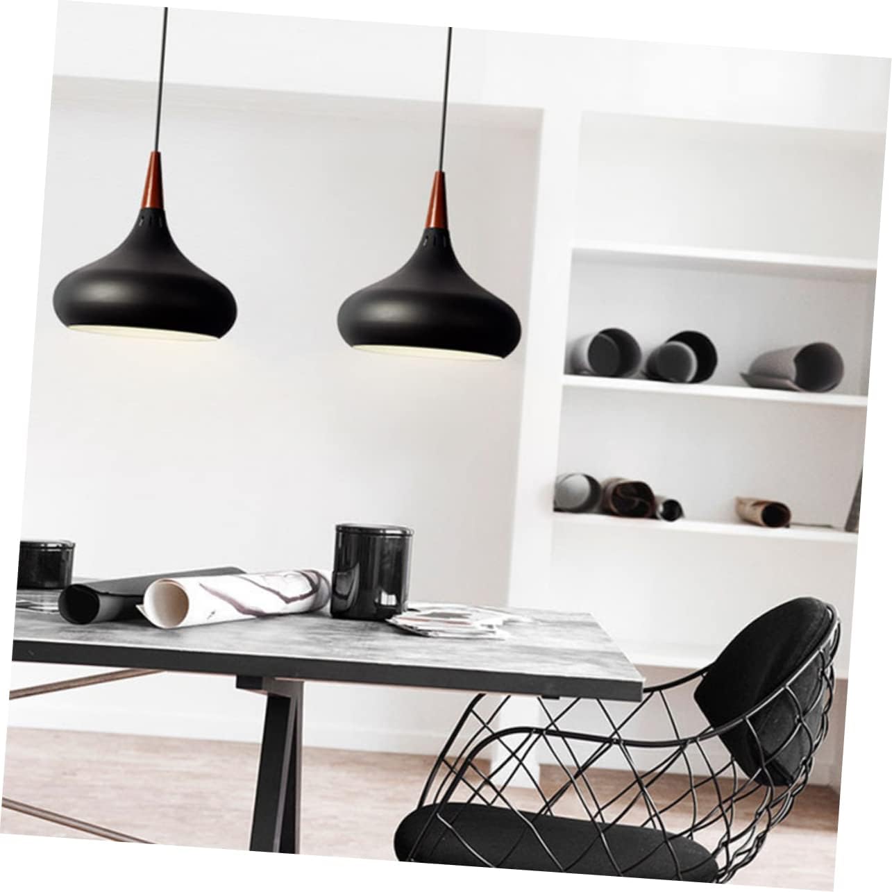 Uonlytech Bombillas LED vintage, pantalla de cúpula, bombilla colgante de granja, luz negra, lámpara colgante retro, lámpara colgante, pantalla LED,