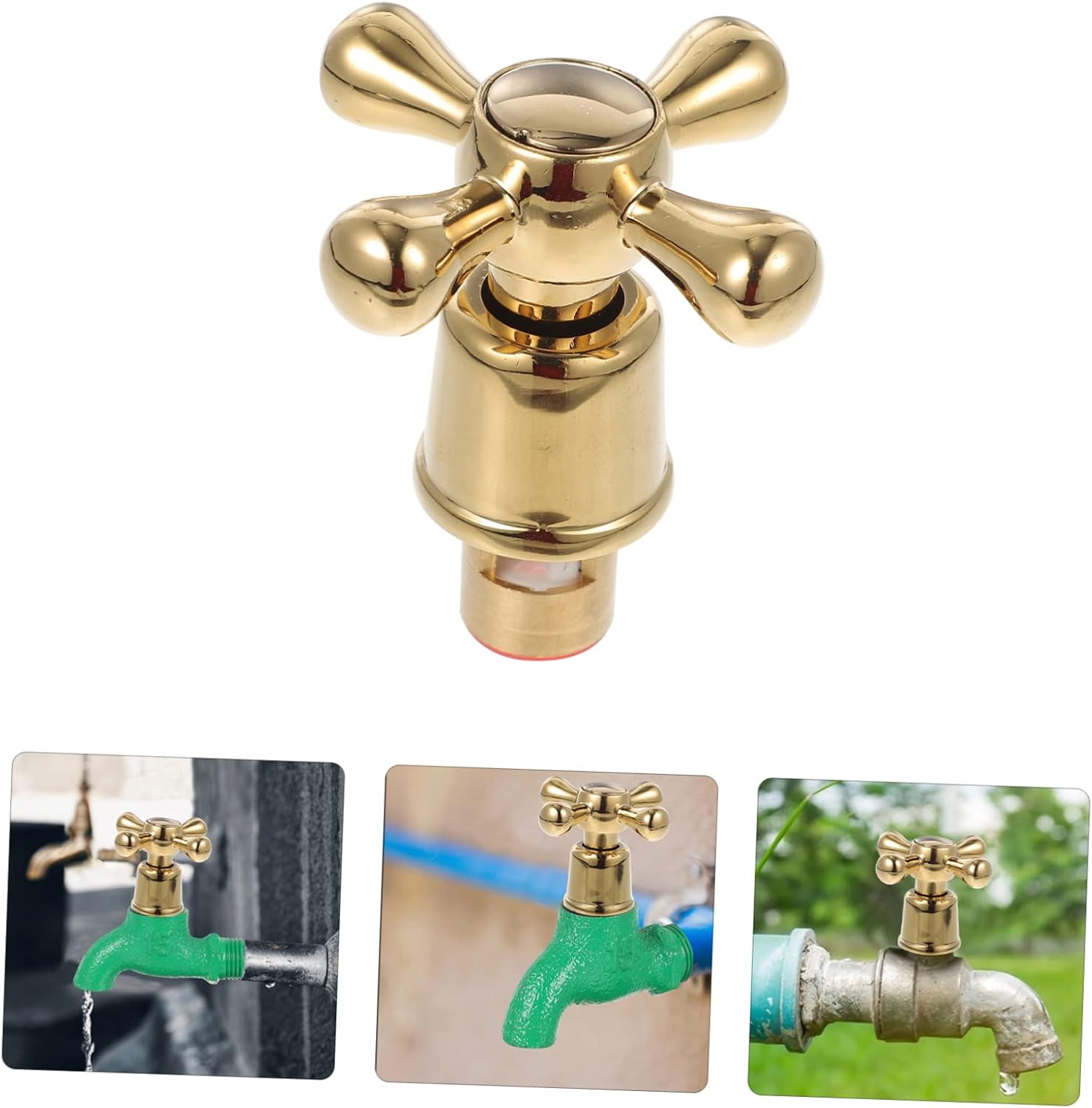 OSALADI 4 unids grifo perilla grifo grifo ducha grifo mango brazo cruz grifo manija oro perillas fregadero grifo fregadero accesorios grifo agua