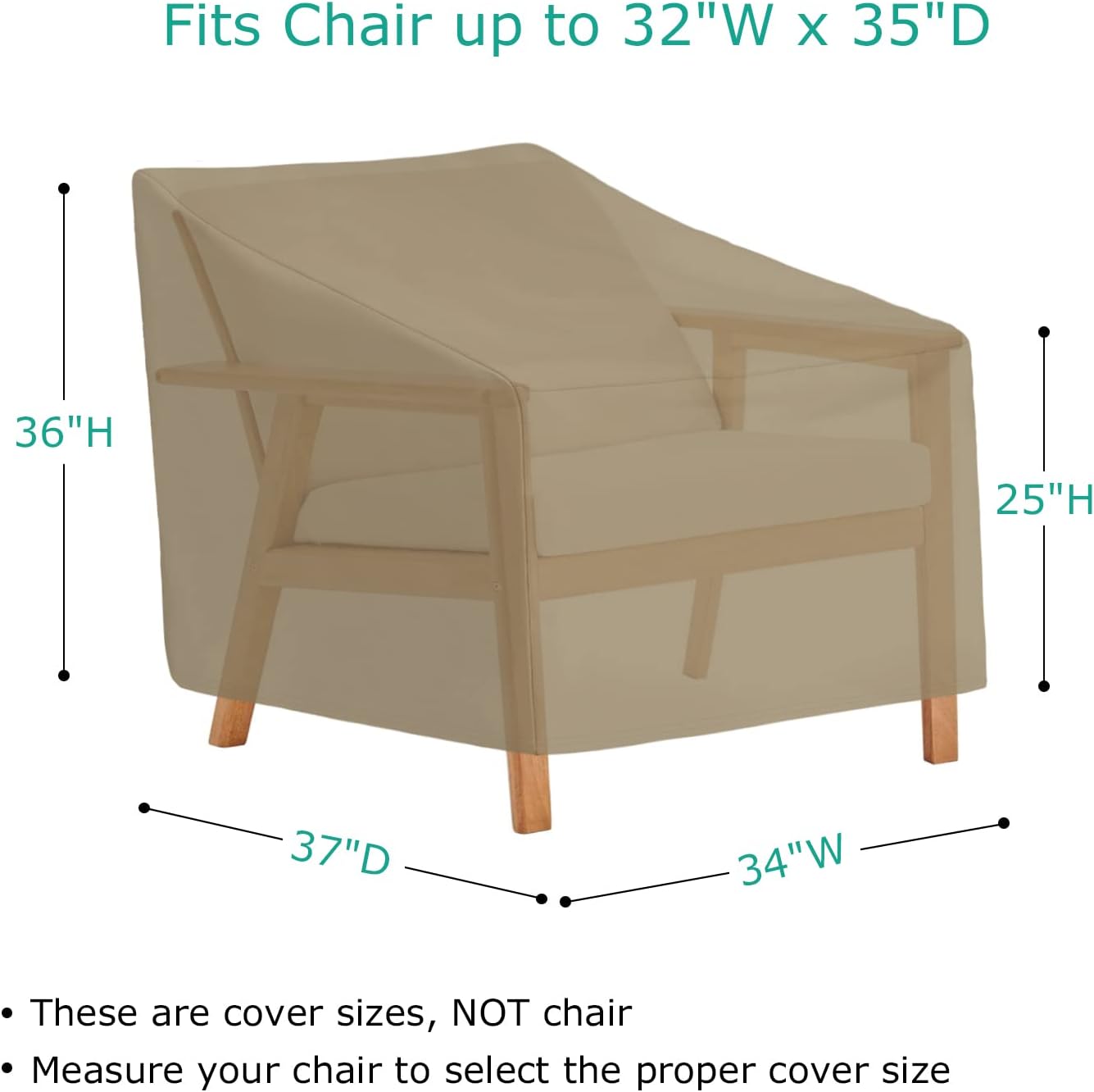 SunPatio Fundas para sillas de exterior, impermeables, resistentes para muebles de patio, césped, protección para todo tipo de clima, fundas de