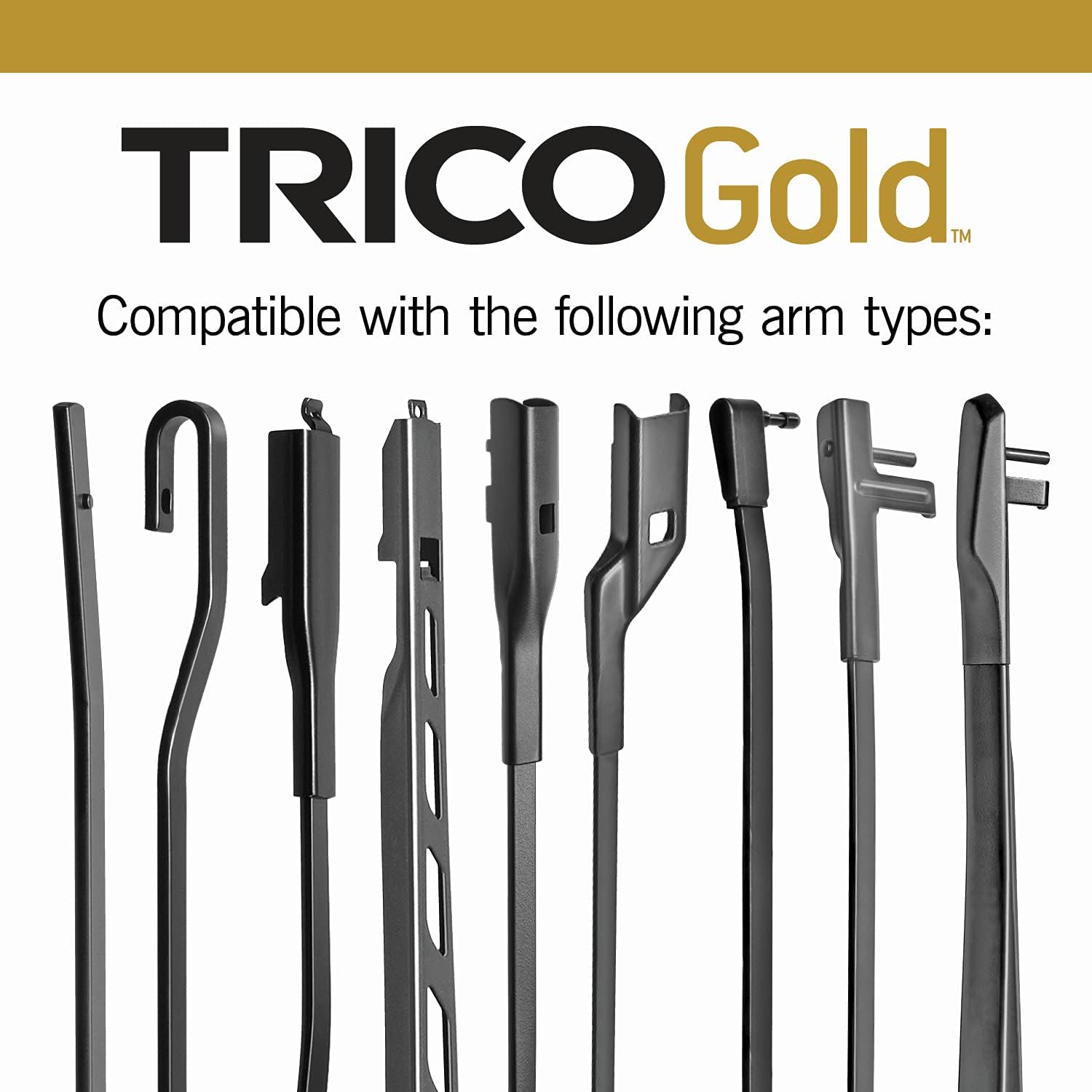 Trico Gold – Juego de 2 limpiaparabrisas de repuesto para automóvil, de 24 y 21 pulgadas (18-2421), fácil instalación y visibilidad superior en la