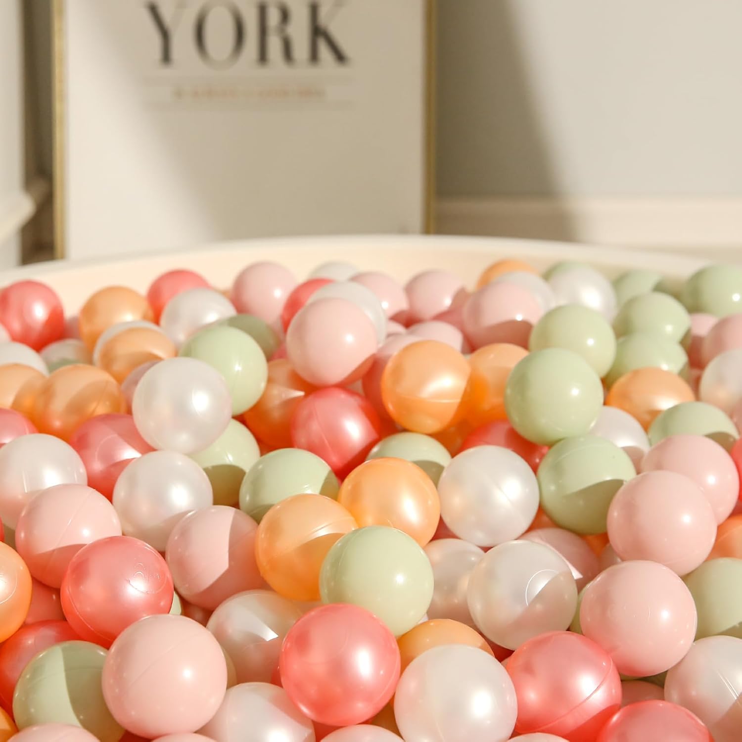 TRENDPLAY Bolas de plástico para hoyo de pelotas, 100 unidades, bolas de juguete para niños, bolas de juguete para fiestas de cumpleaños, juegos,