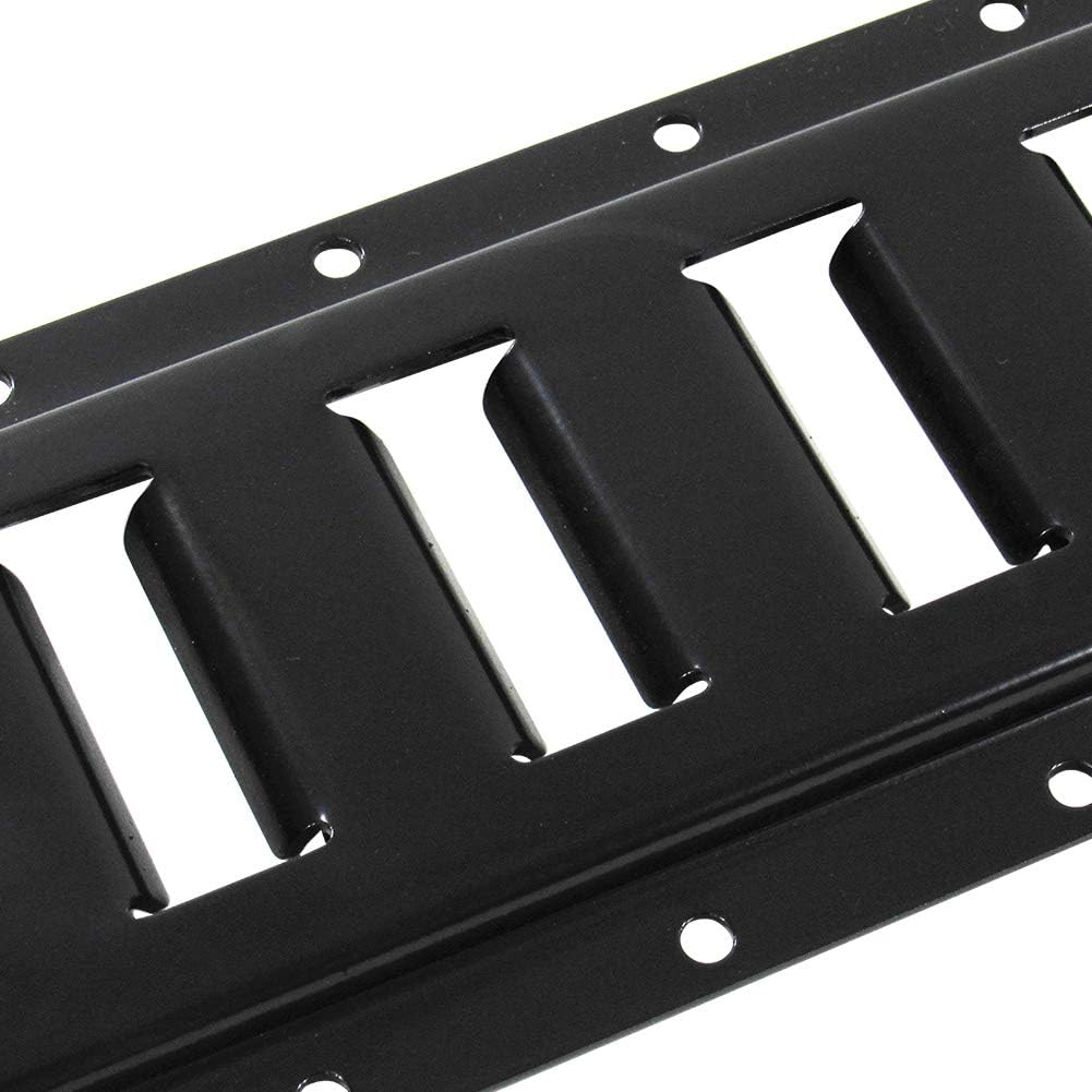 Pit Posse 11015BK-8 – Riel de amarre de pista E de 5 pies, rieles horizontales de acero – Fabricado en Estados Unidos – eTrack ajustable negro con