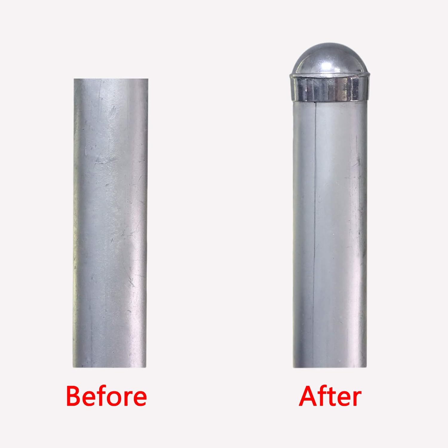 Aiwaiufu Valla de eslabones de cadena de 1-58 pulgadas, cúpula redonda externa, 4 paquetes de tapas de eslabones de cadena de aluminio fundido a