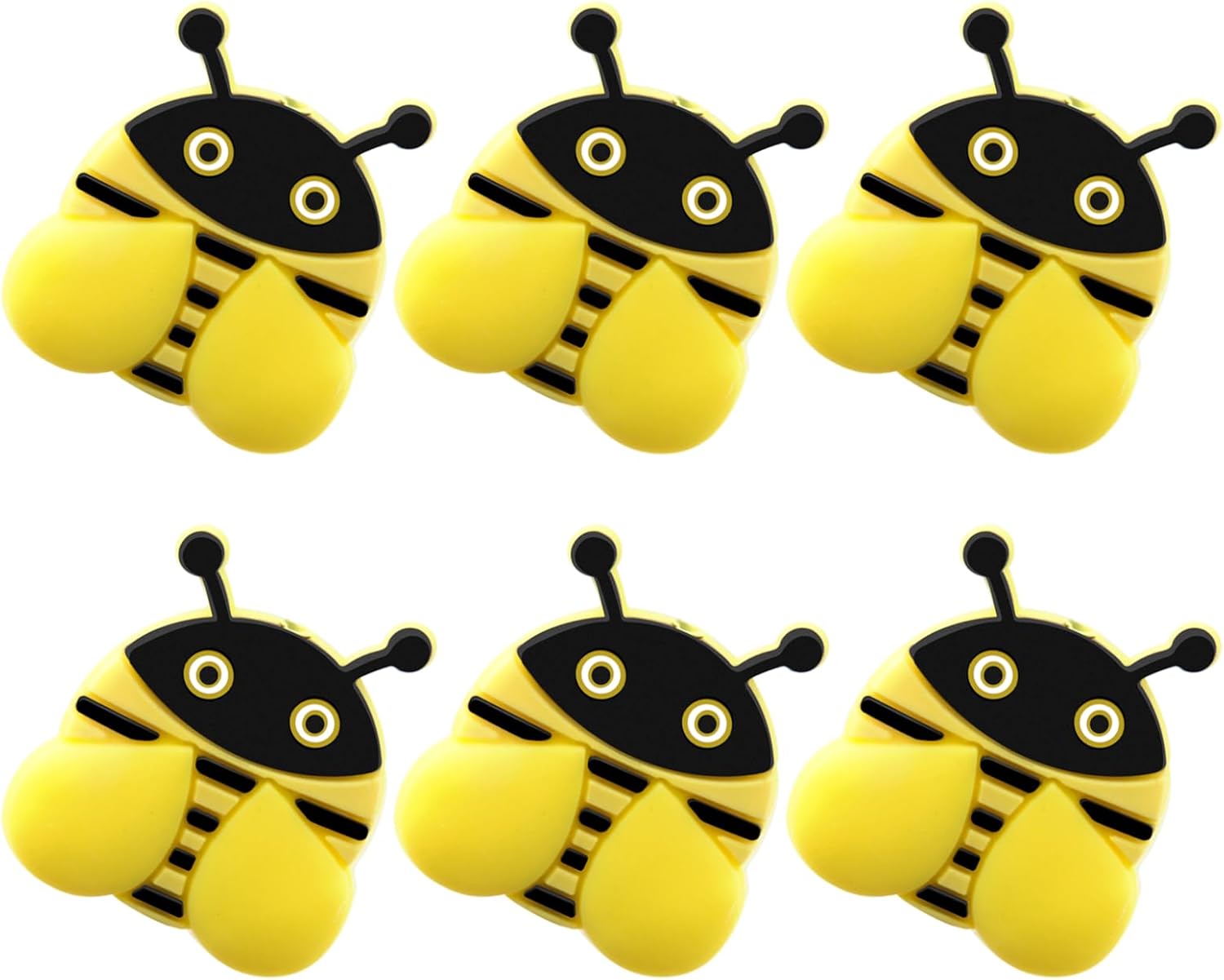 6 tapones para agujas de tejer, lindos tapones de aguja de abeja, accesorios de punto de protección de aguja de EE. UU. 1.5 (0.098 in) a EE. UU. 15