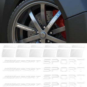 14 calcomanías adhesivas para automóvil, calcomanías reflectantes impermeables con logotipo deportivo, rayas para llantas de automóvil, emblema 14 calcomanías adhesivas para automóvil, calcomanías reflectantes impermeables con logotipo deportivo, rayas para llantas de automóvil, emblema