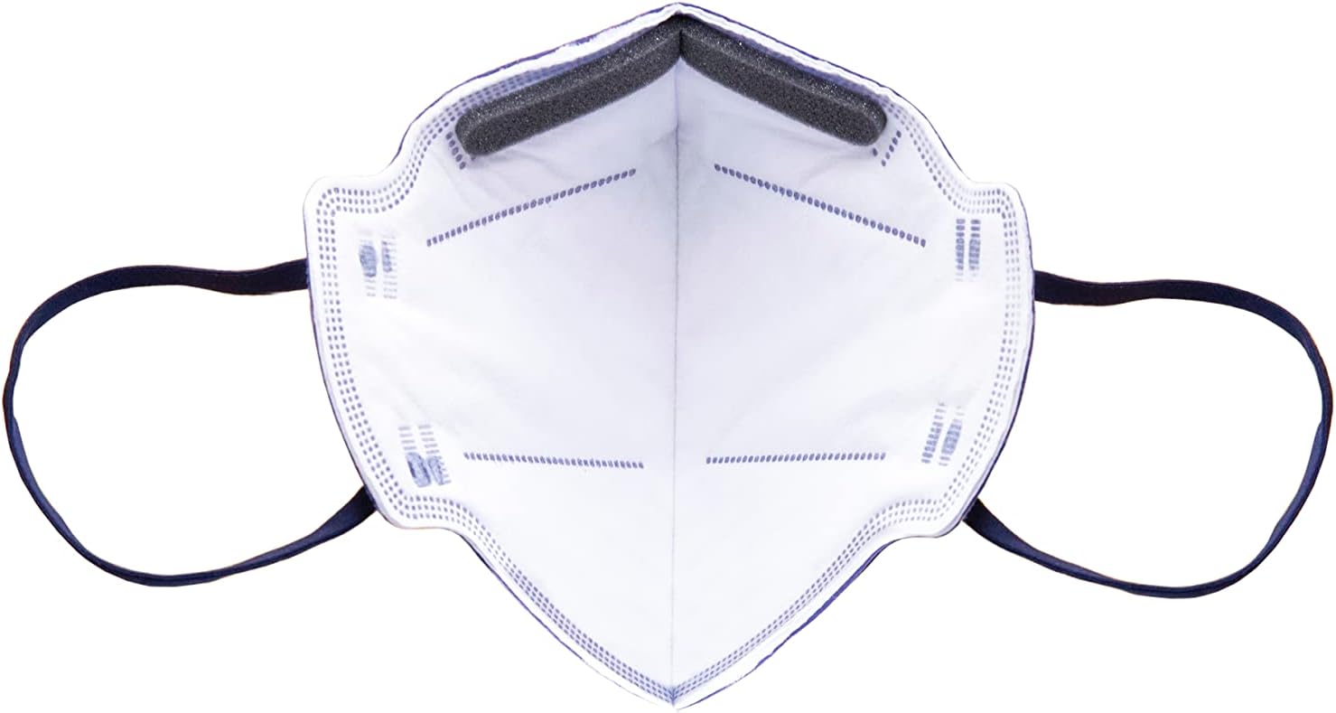 Kingfa Color KN95 – Paquete de 10 mascarillas color azul marino de 2 generación, grandes capas protectoras de 5 capas, máscara facial KN95 unisex