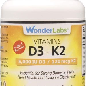 Vitamina D 5,000 UI, vitamina D3 + K2 apoya un sistema inmunológico saludable, esencial para huesos fuertes, salud cardíaca y distribución de Vitamina D 5,000 UI, vitamina D3 + K2 apoya un sistema inmunológico saludable, esencial para huesos fuertes, salud cardíaca y distribución de