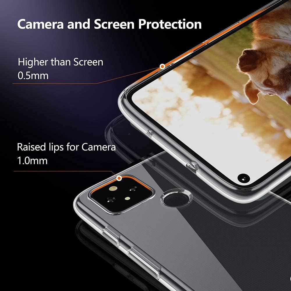 Funda transparente para Google Pixel 4a 5G, no compatible con Pixel 4a, delgada, suave, silicona flexible, gel de poliuretano termoplástico, a