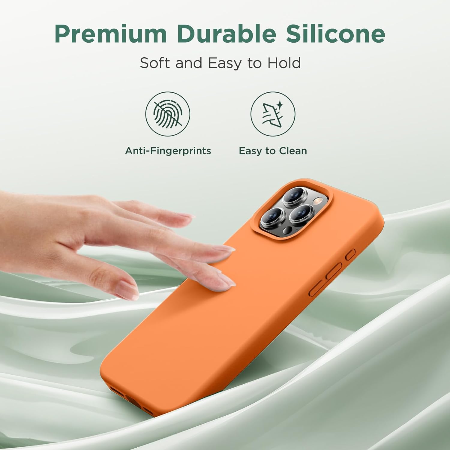 Cordking Funda diseñada para iPhone 15 Pro Max, funda de silicona ultra delgada a prueba de golpes para iPhone 15 ProMax con forro de microfibra