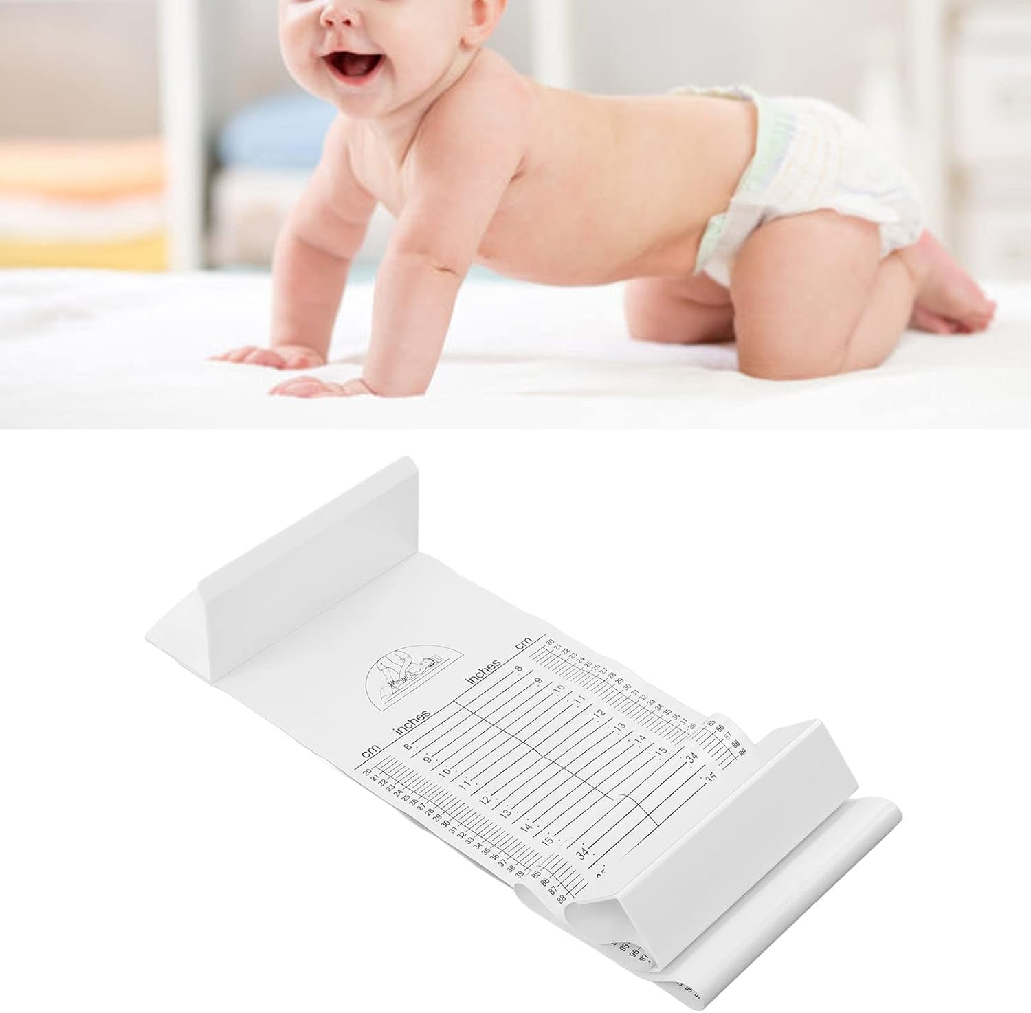 Tapete de medición de regla de altura del infantómetro para bebé, tabla de crecimiento lavable para niños, cinta de tabla de altura lavable para