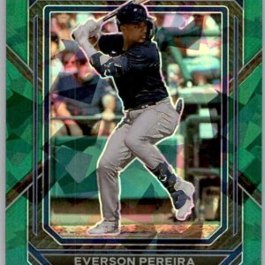 2023 Panini Prizm Green Ice PRIZMS #136 Everson Pereira New York Yankees Baseball Card in Raw (NM or Better) Condition 2023 Panini Prizm Green Ice PRIZMS #136 Everson Pereira New York Yankees Baseball Card in Raw (NM or Better) Condition