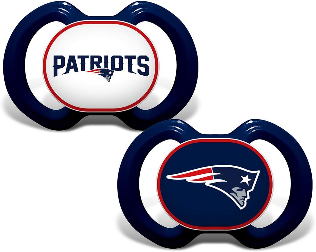 BabyFanatic – Chupete de 2 unidades  NFL New England Patriots  Producto oficial de la liga