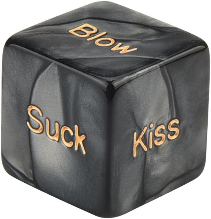 AmaMary Juego de dados sexuales, 4 piezas de dados sexuales negros para parejas, juego de dados para adultos, juegos de dados sexuales para adultos