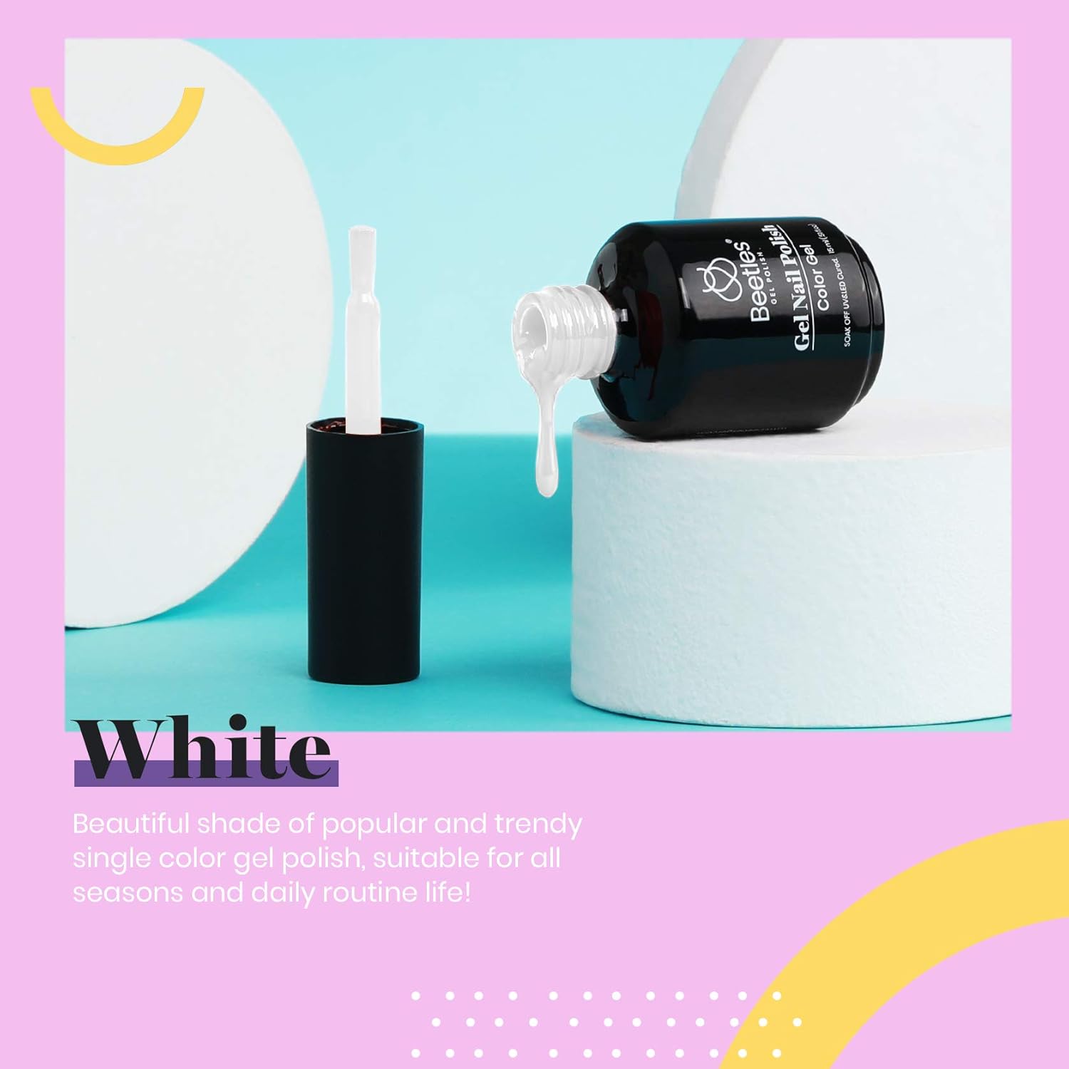 beetles Gel Polish Beetles – Esmalte de uñas en gel, 1 unidad de 0.5 onzas líquidas, esmalte de gel de remojo para arte de uñas, 5 piezas, pintura