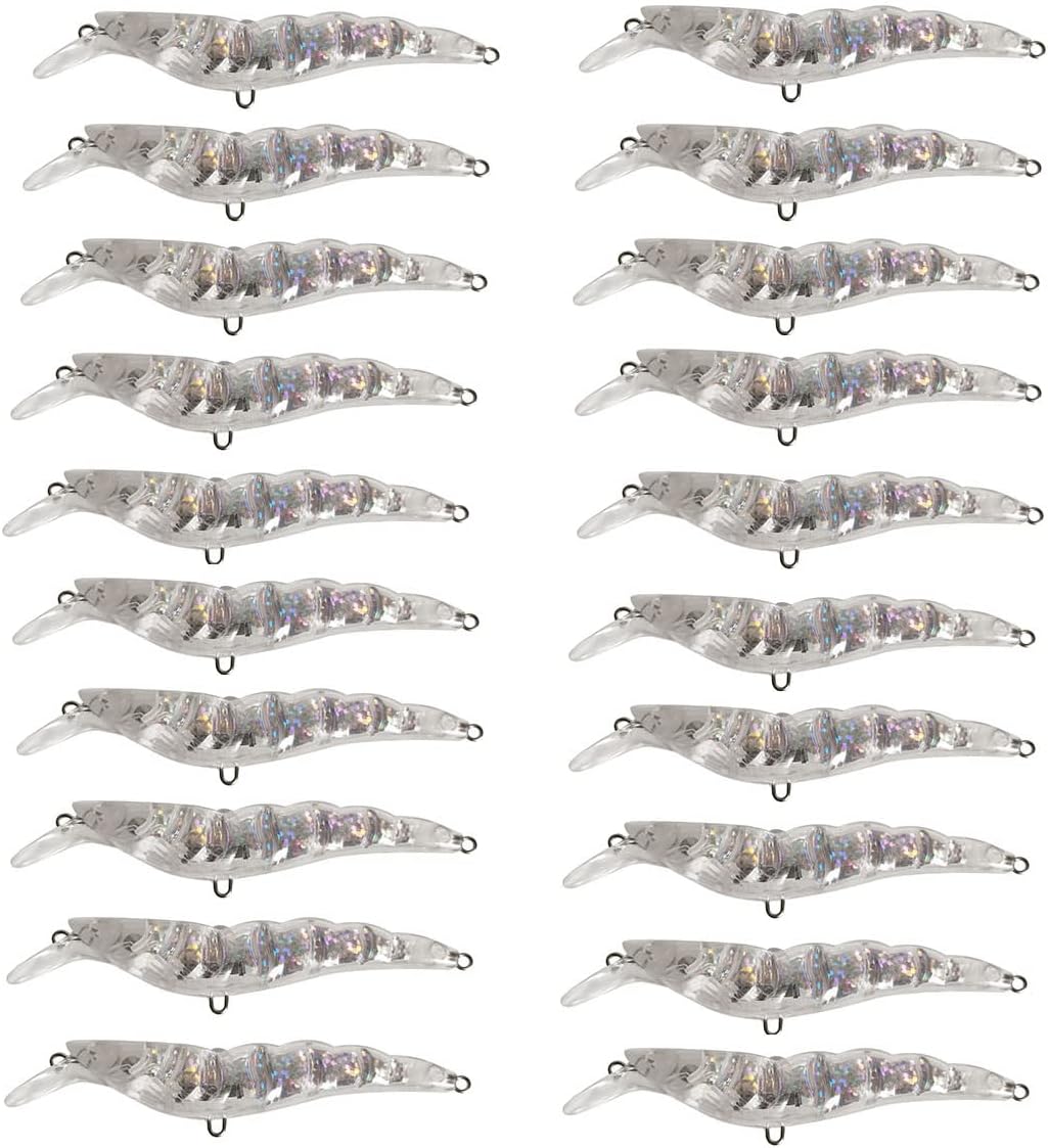 Aneew A granel 20pcs sin pintar espacios en blanco Lipless manivela cebo duro VIB Bass pesca señuelos 3.9 in0.21 oz