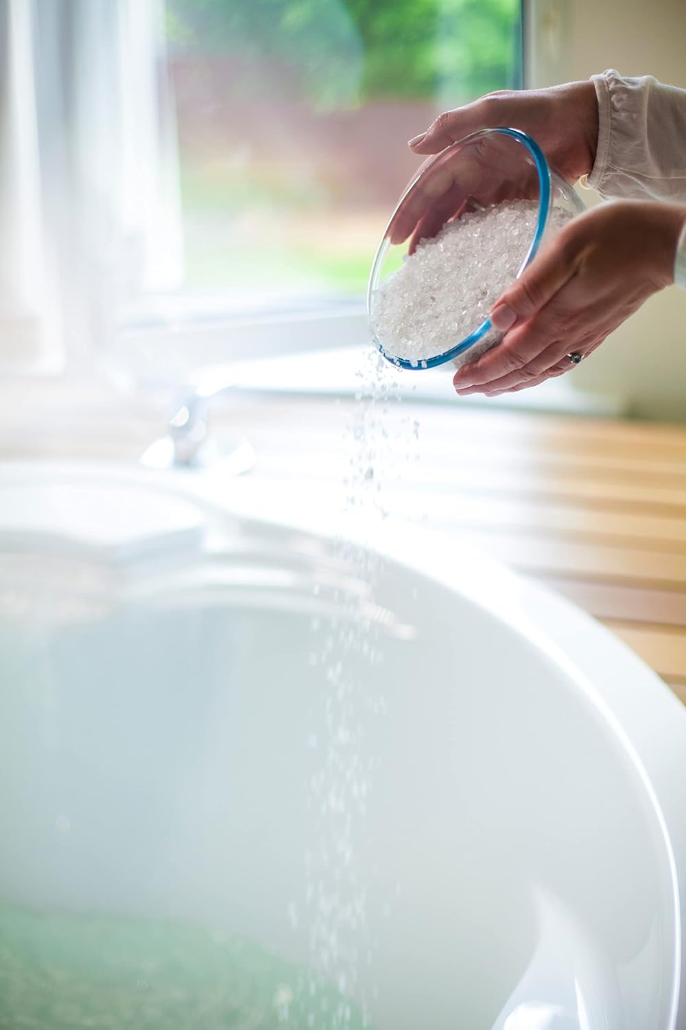 Sales de baño de copos de magnesio  Suplemento de magnesio premium sales de baño para mujeres relajantes  Suplementos minerales para alivio