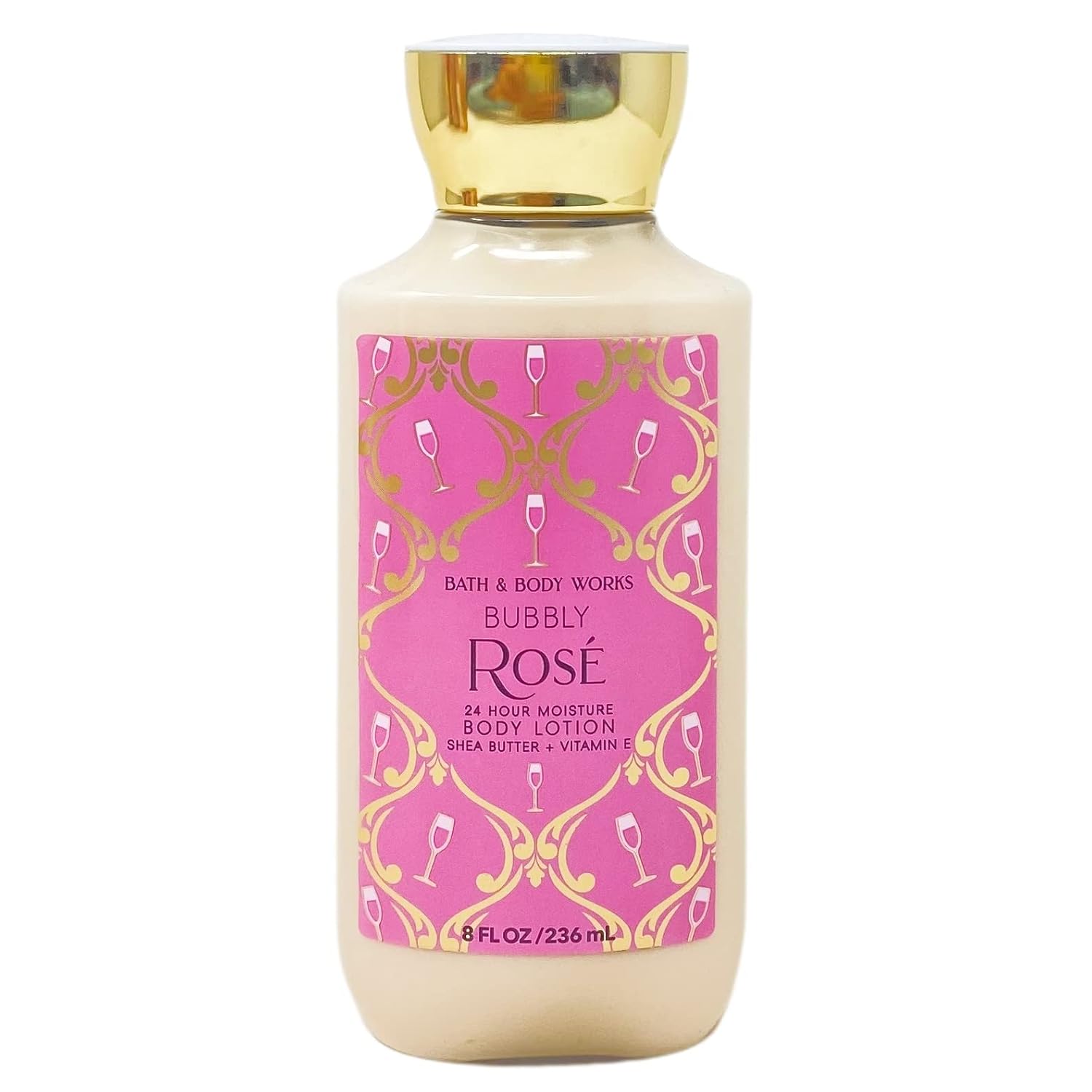 Bath & Body Works Bubbly Rose – Set de loción corporal hidratante para 24 horas, juego de 3