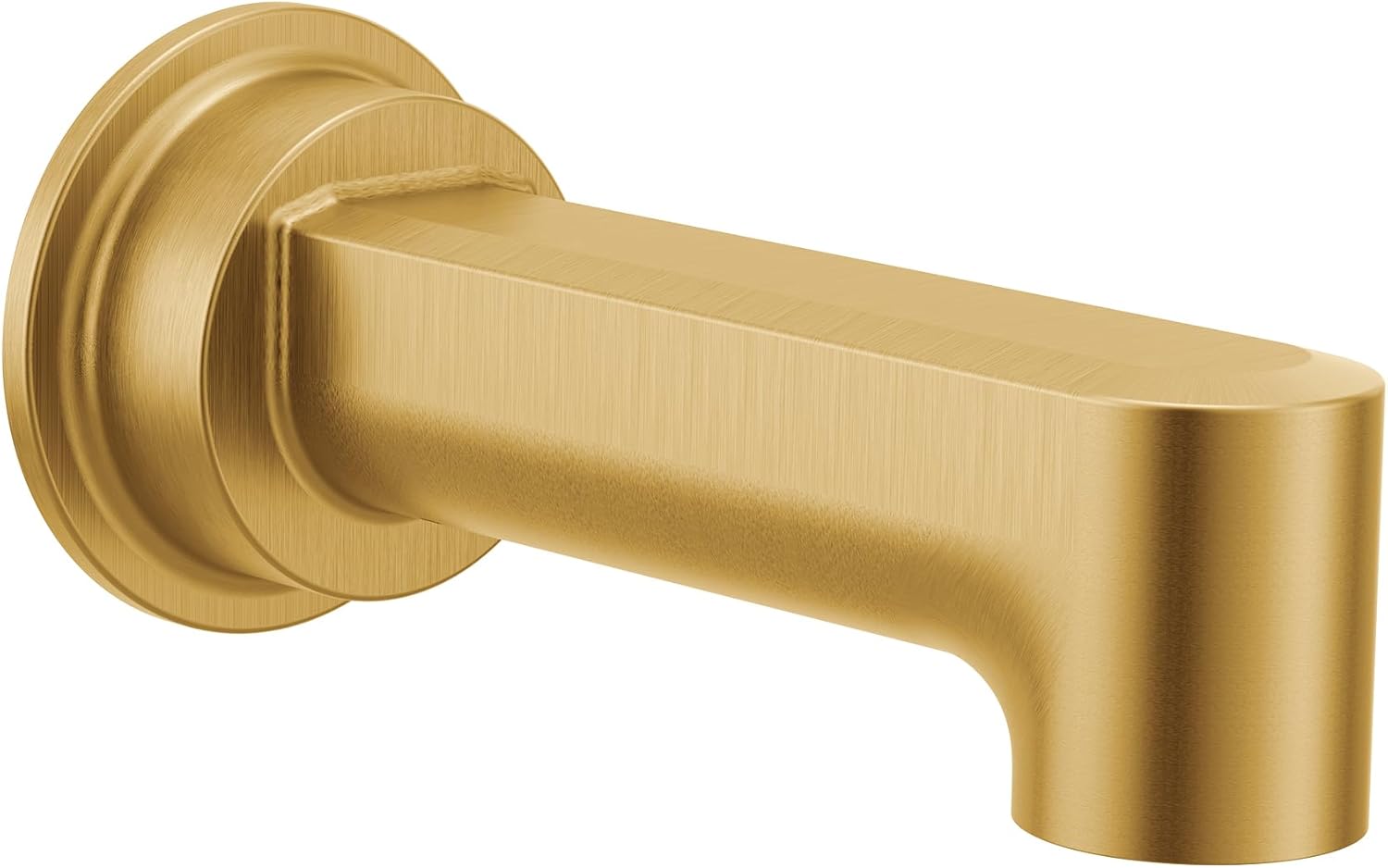 Moen 4326BG Greenfield – Boquilla de bañera sin desviación de conexión deslizante de 12 pulgada, oro cepillado