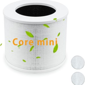 BBT BAMBOOST Core Mini filtro de repuesto compatible con mini purificador de aire LEVOIT Core, 3 en 1 True HEPA y filtro de carbón activado de alta BBT BAMBOOST Core Mini filtro de repuesto compatible con mini purificador de aire LEVOIT Core, 3 en 1 True HEPA y filtro de carbón activado de alta