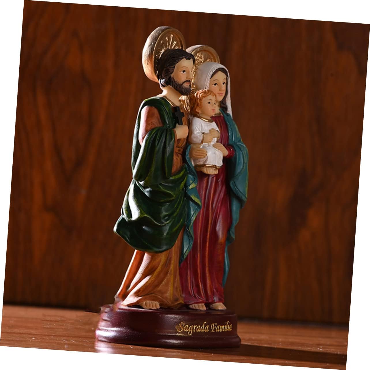 Yardwe Adornos de Jesús, decoración de oficina, decoración para el hogar, decoración al aire libre, cocina, estatua de Virgen de la iglesia, figura