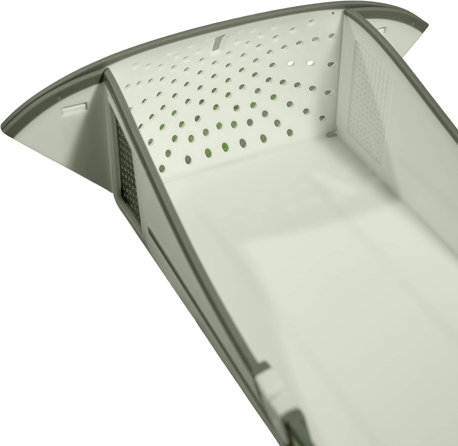 Prime Picks – Tabla de cortar plegable 6 en 1, tabla de cortar de plástico multifuncional para cocina con rallador (blanco)