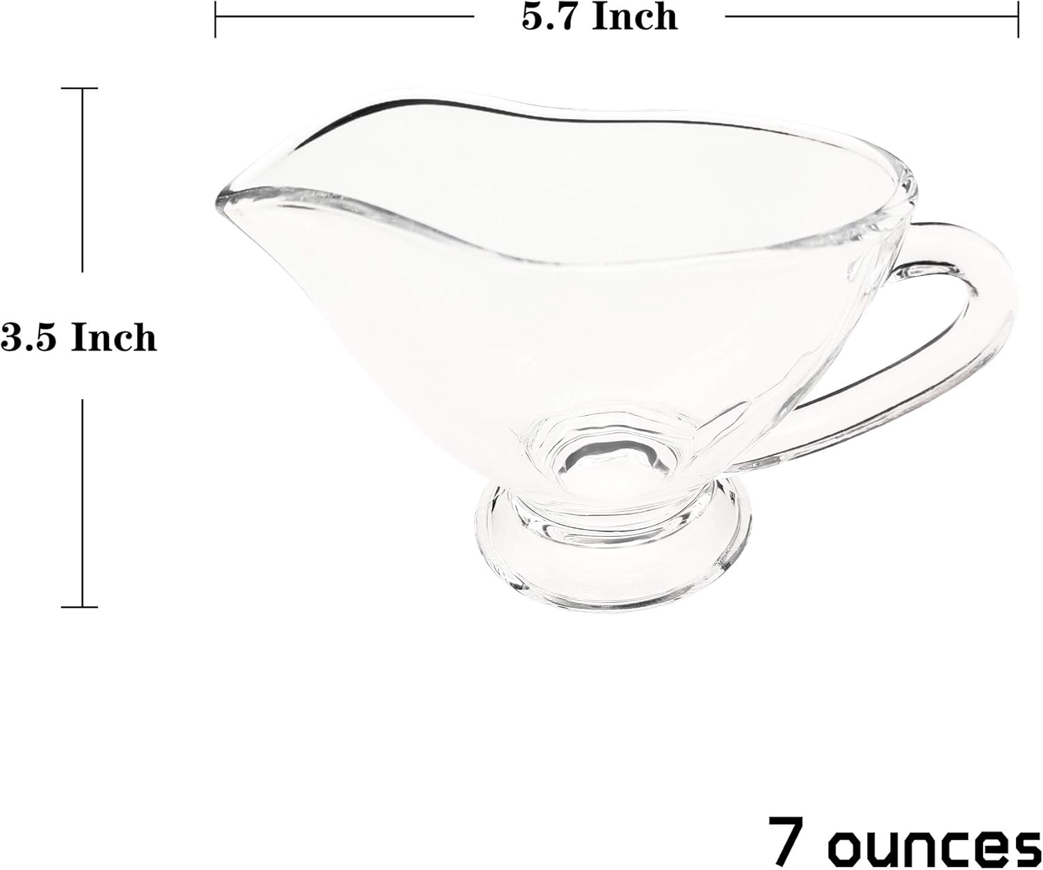 Juego de 2 botes de salsa, jarras de salsa de vidrio de 7 onzas, 7.3 fl oz