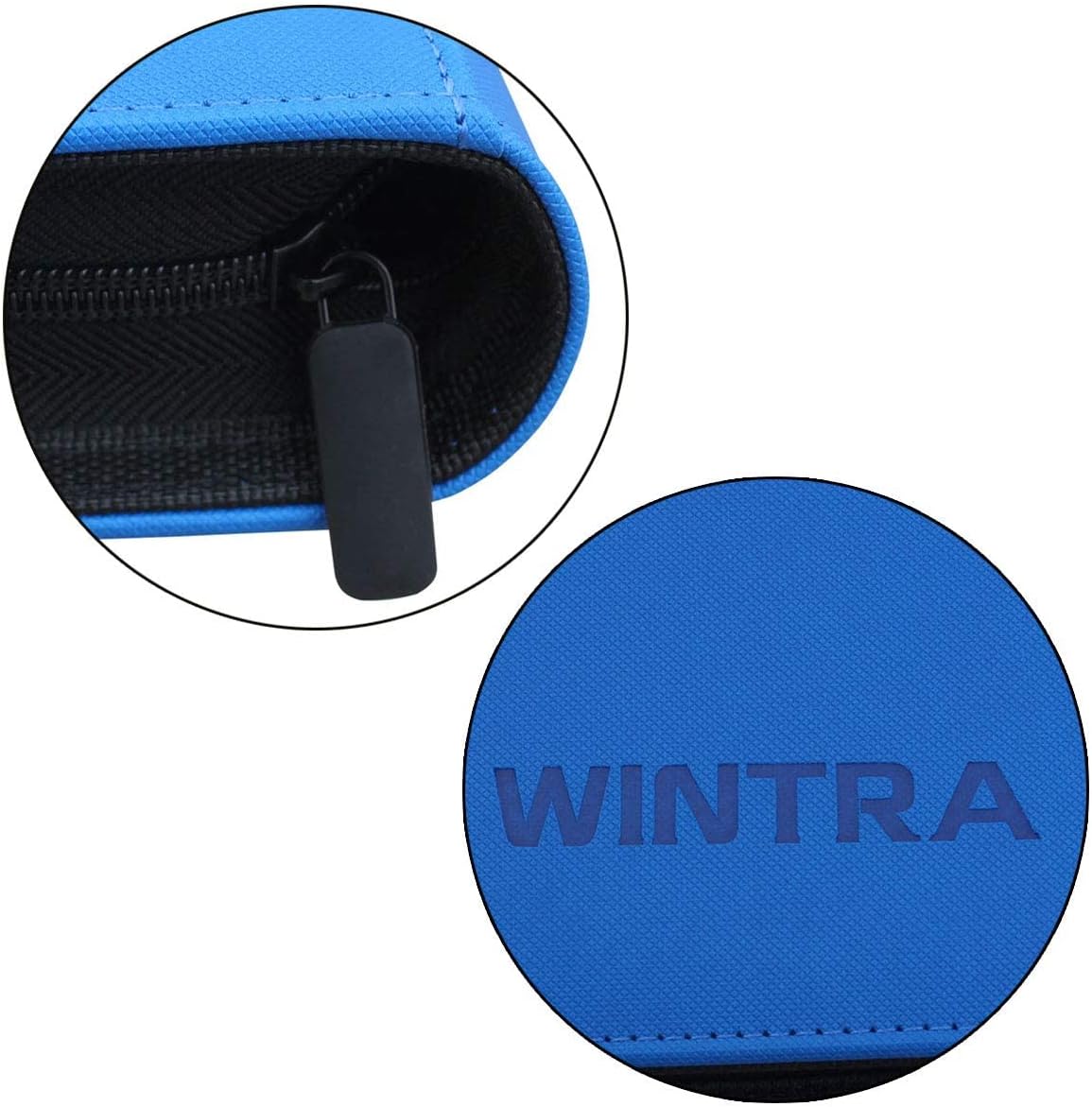 WINTRA Carpeta de tarjetas azules de 12 bolsillos, álbum de coleccionistas de tarjetas coleccionables de carga lateral, tarjetero premium con 720