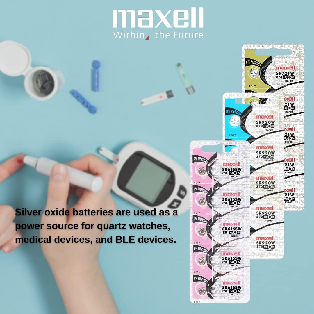 Maxell Batería 321 precio Ea, vendido por paquete de 10