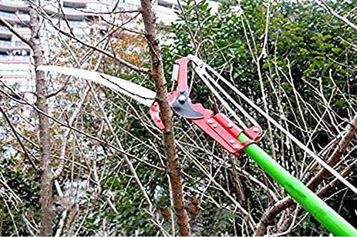 Sierras de poste de árbol de 26 pies, podadora de poste de árbol, cortadora de cizalla, podadora de ramas de coco, sierras manuales de poste (rojo)