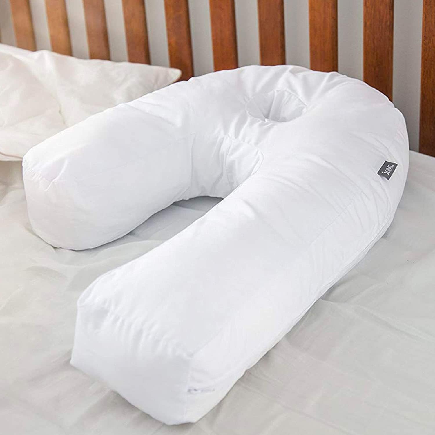 DMI Almohada para dormir de lado y almohada corporal, almohada de embarazo con soporte contorneado para cuello, espalda, cadera, dolor en las