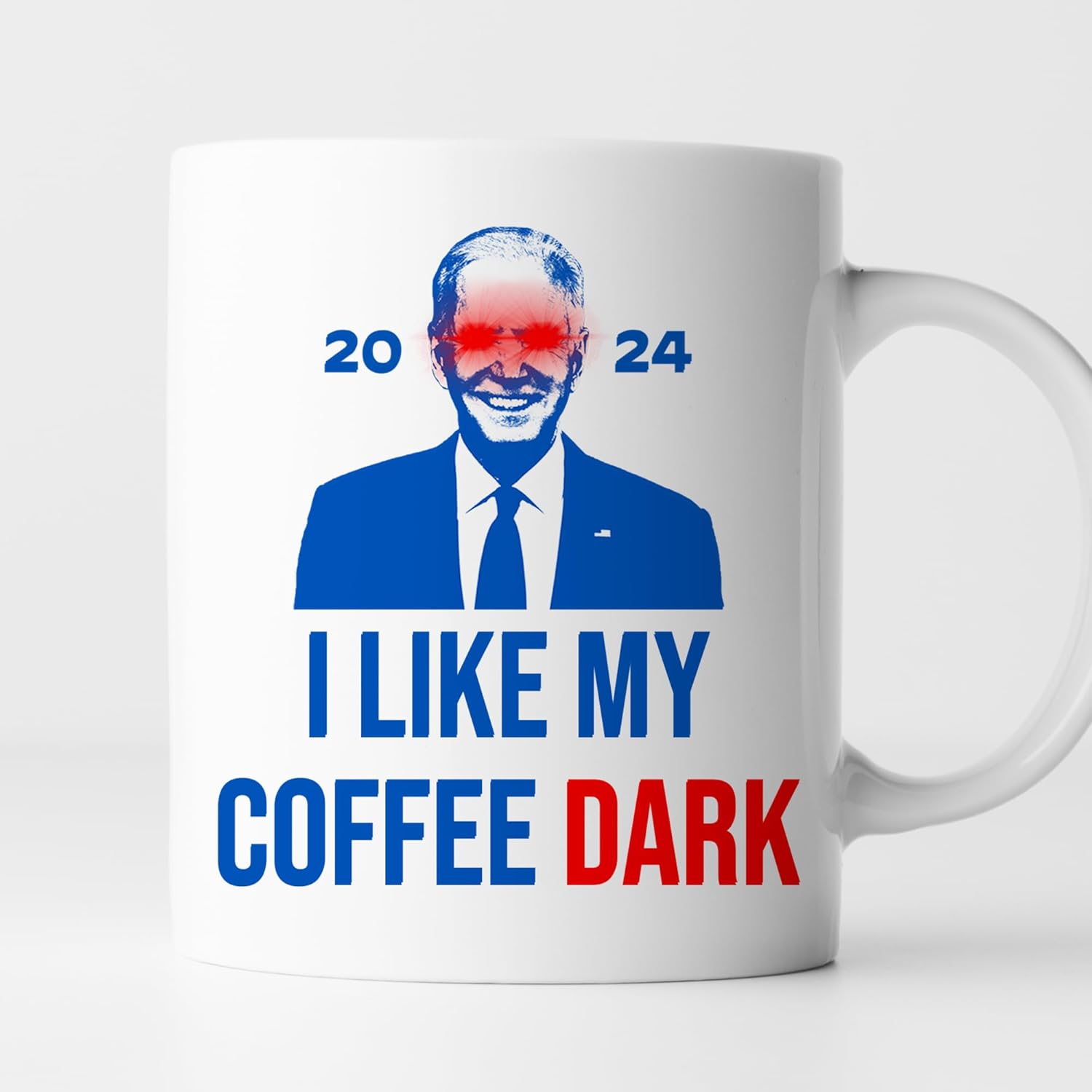 -11Oz- Taza de café con texto en inglés “I Like My Coffee Dark Brandon 2024 NOT COLOR CHANGING”, Biden Meme, taza de té Brandon Rising, taza de