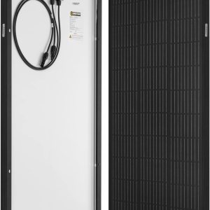 Spartan Power Panel solar de 100 W, 9 barras de autobús, color negro, ideal para RV, remolque, cámper, barco, cabina, granja, SP-100W Spartan Power Panel solar de 100 W, 9 barras de autobús, color negro, ideal para RV, remolque, cámper, barco, cabina, granja, SP-100W