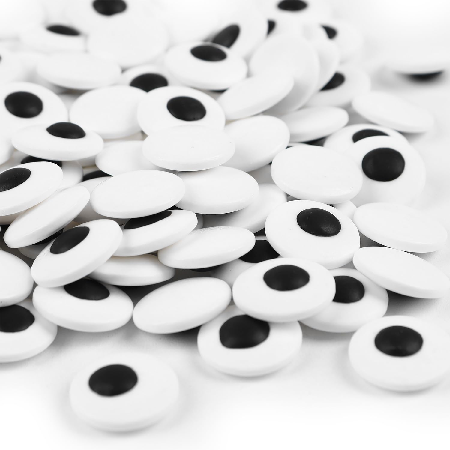Gránulos oculares para decoración de pasteles, globos oculares de caramelo blanco y negro, globo ocular comestible para decoración de cupcakes,