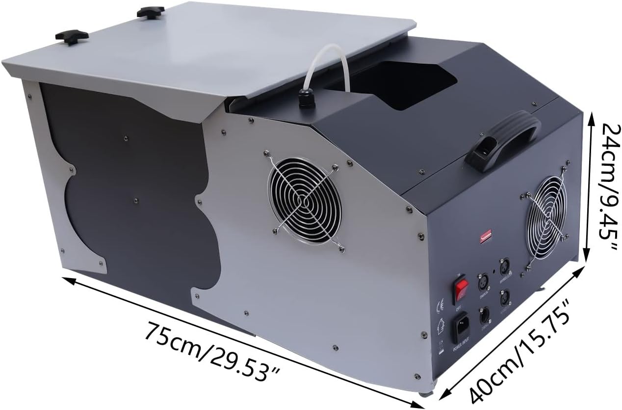Máquina de niebla de humo baja de escenario, máquina de humo de etapa de 3 KW, máquina de humo de escenario tumbado, efecto espectáculo, máquina de