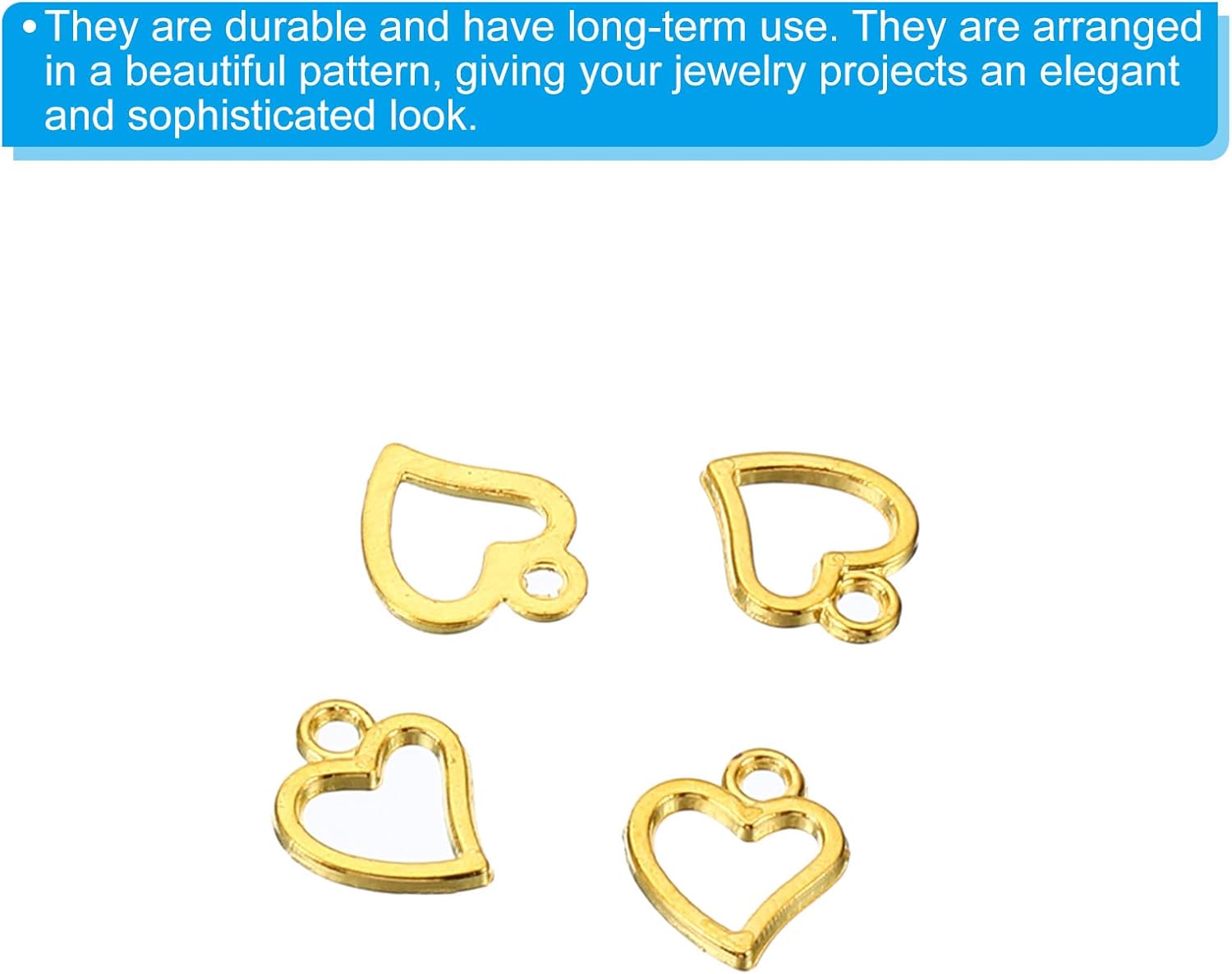 PATIKIL Dije de corazón, 50 piezas de mini dije de círculo de corazón, diseño de metal a granel para hacer joyas, pulseras, aretes, collares, bodas,