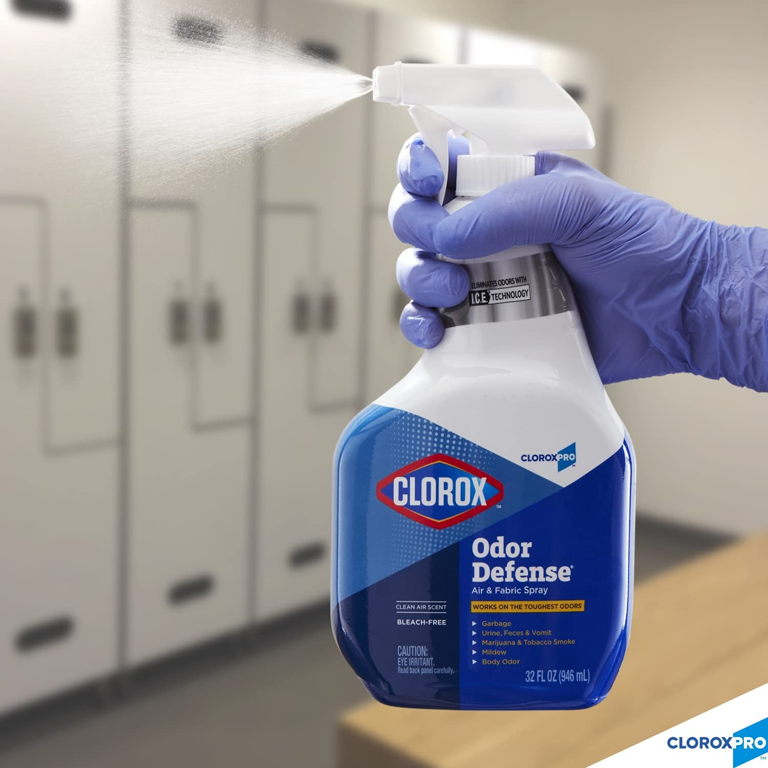 CloroxPro Recambio de spray de aire y tela para defensa del olor, Clorox Healthcare Spray de limpieza industrial y limpieza, 128 onzas – 31716