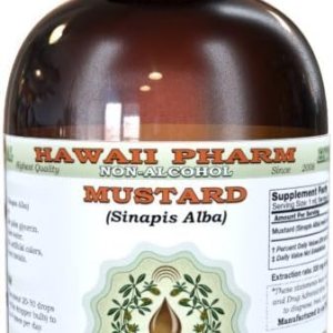 Hawaii Pharm Extracto líquido sin alcohol de mostaza, mostaza orgánica (Sinapis Alba) Suplemento herbario natural de glicerita de semillas secas, Hawaii Pharm Extracto líquido sin alcohol de mostaza, mostaza orgánica (Sinapis Alba) Suplemento herbario natural de glicerita de semillas secas,
