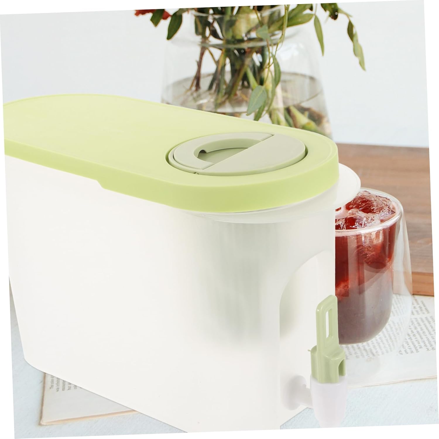 NOLITOY Botella de agua fría, dispensador de limonada, dispensador de agua para fiesta, botella de bebida, dispensador de bebidas frías, dispensador