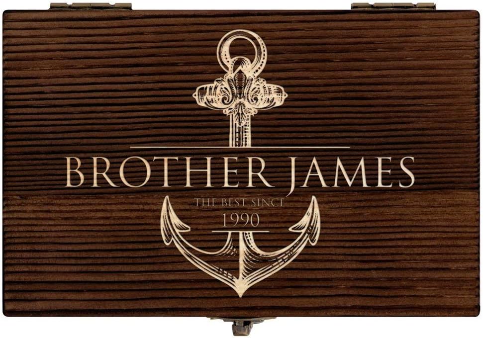 Maverton Juego de regalo de piedras de whisky para hombre, 6 rocas de whisky de granito, rocas refrescantes en elegante caja de madera con grabado,