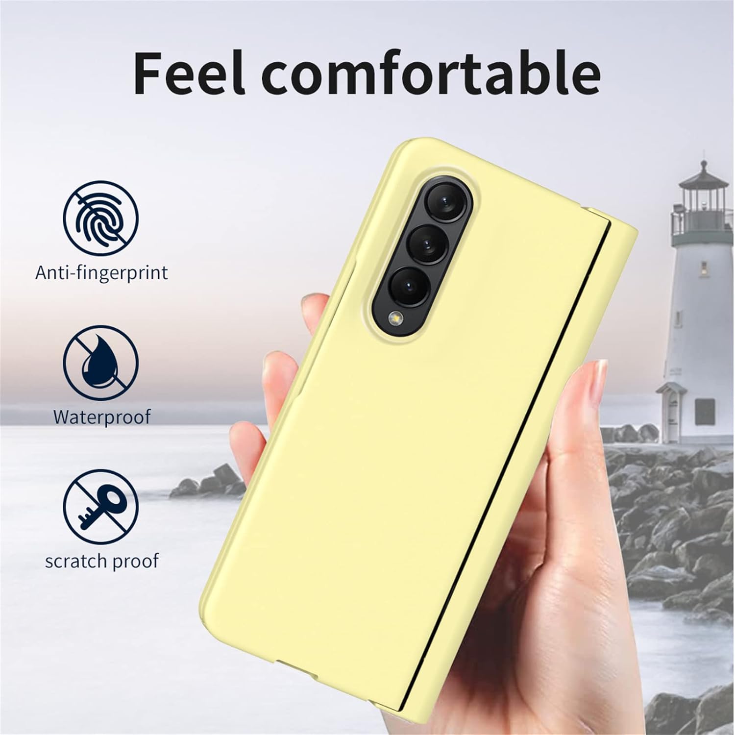 Funda para Galaxy Z Fold 4, soporte para bolígrafo con bisagra S, funda rígida de policarbonato integrado para S Pen de repuesto, compatible con