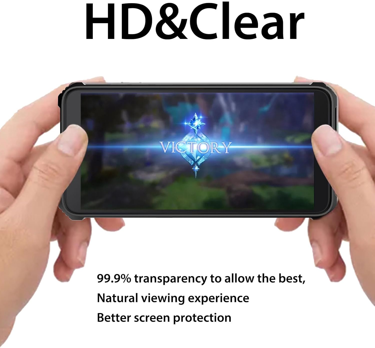 Ailiber Protector de pantalla para Kyocera DuraForce Pro 3 2 unidades, protector de pantalla DuraForce Pro3 de vidrio templado, antiarañazos,