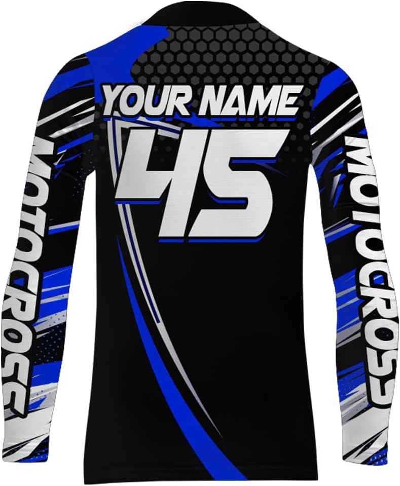 Motocross Racing Jersey UPF30+ Youth Motorcycle Shirt MX Racing Dirt Bike Jersey Off-Road Shirt Kid Men Women XM173